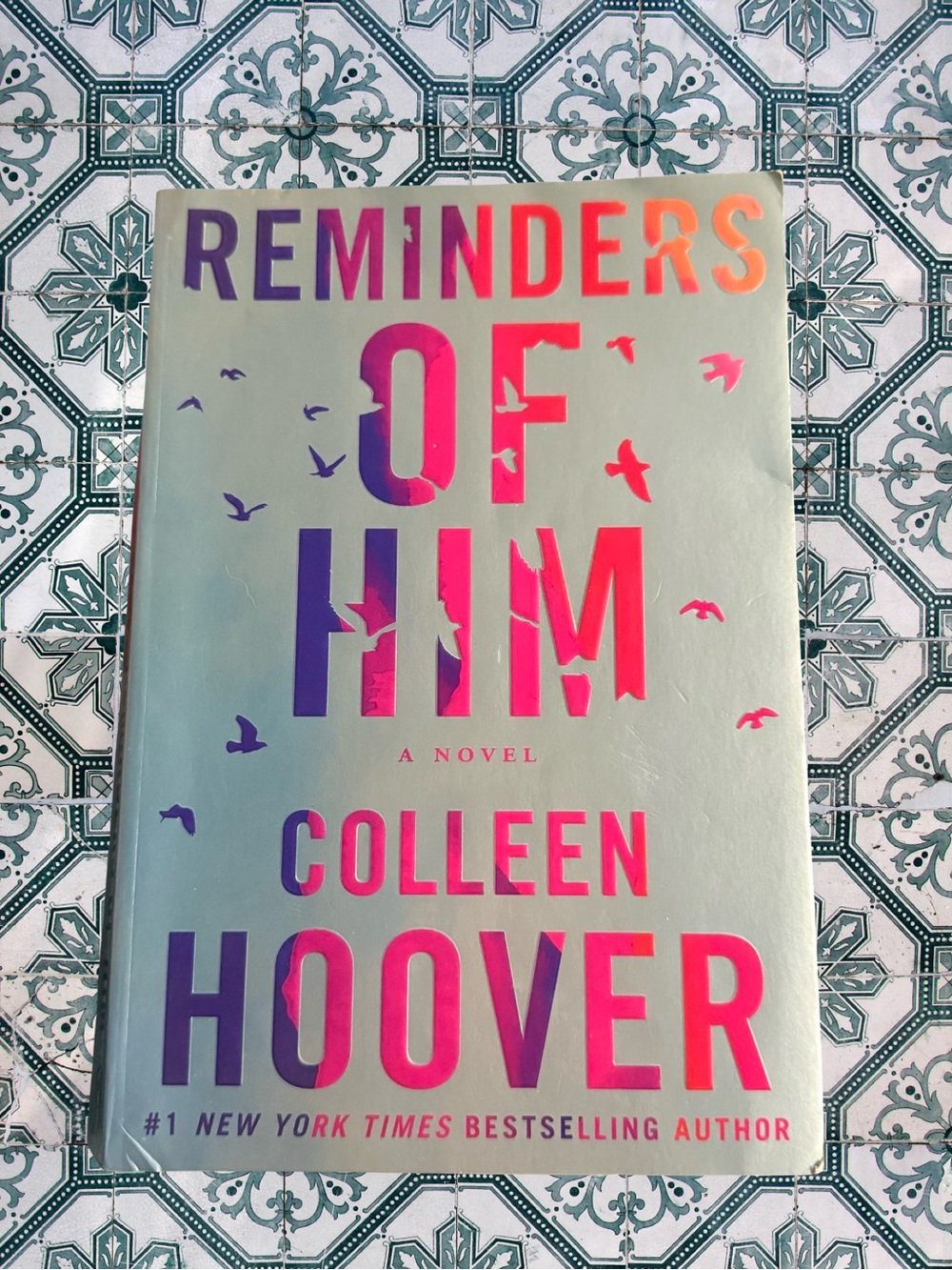 Reminders of Him by Colleen Hoover - Metallic Pink & Purple Cover